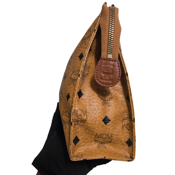 MCM Visetos Leather Vintage Clutch Hand Bag Brown - Picture 6 of 16